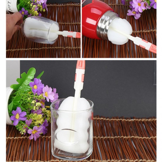 Baby Milk Feeding Bottle Sponge Brush Nipple Cleaning Cup Scrubber Cleaner Tool